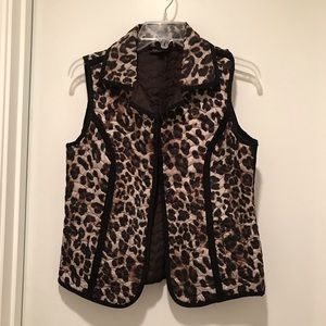 For Cynthia brand leopard vest size small